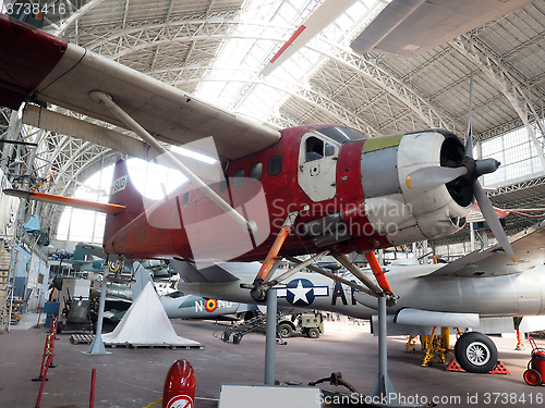 Image of antique military airplane museum Brussels Belgium