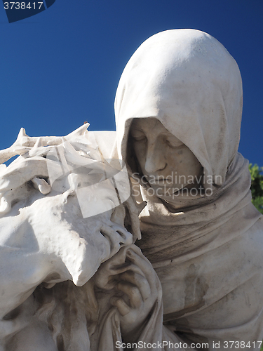 Image of detail statue  Basilica Notre Dame Marseille France Europe     