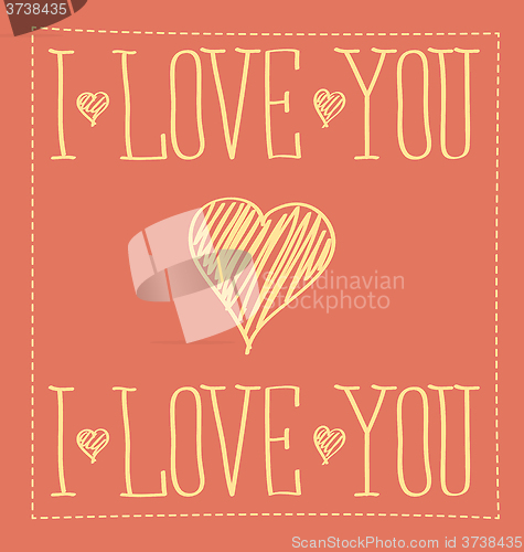 Image of Vector Card With Heart