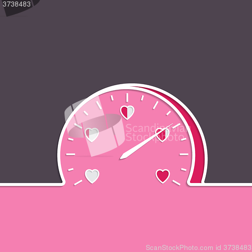Image of Love meter with heart gauge