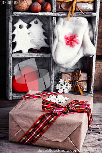 Image of Winter decoration with gifts