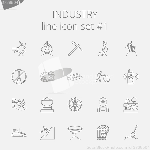 Image of Industry icon set.