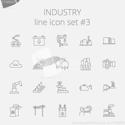 Image of Industry icon set.