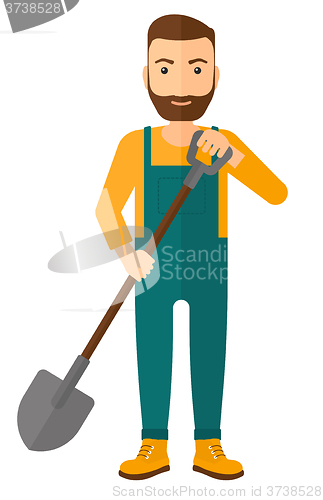 Image of Farmer with spade.