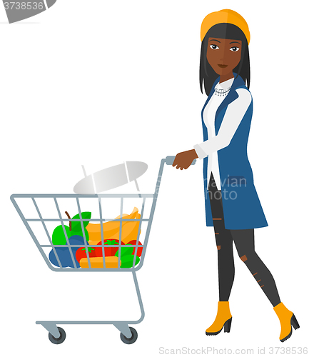 Image of Customer with trolley.