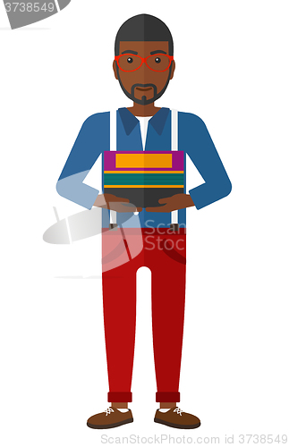 Image of Man holding folders.