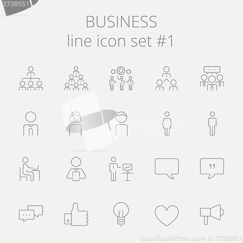 Image of Business icon set.