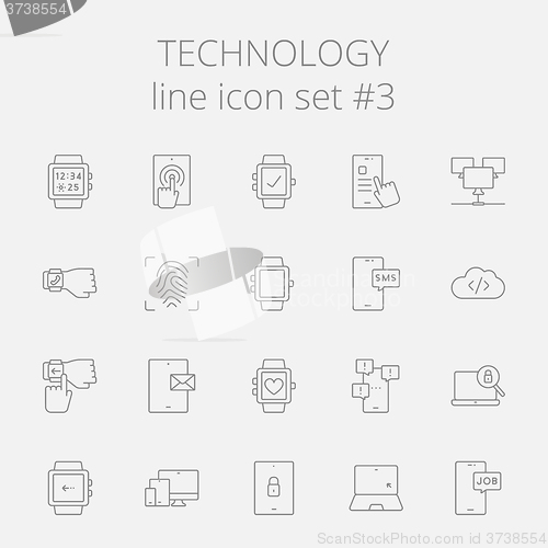 Image of Technology icon set.
