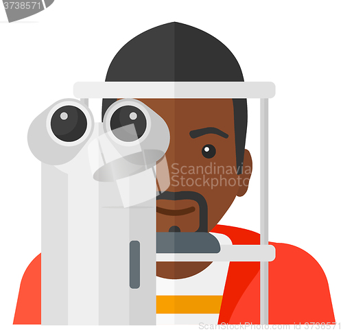 Image of Patient visiting ophthalmologist.