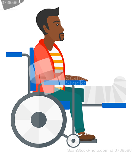 Image of Patient sitting in wheelchair.