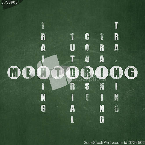 Image of Education concept: Mentoring in Crossword Puzzle