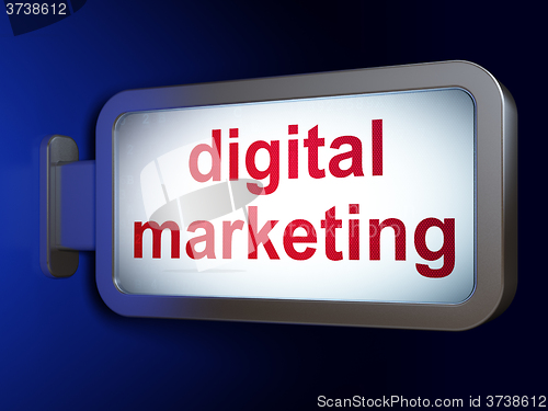 Image of Marketing concept: Digital Marketing on billboard background