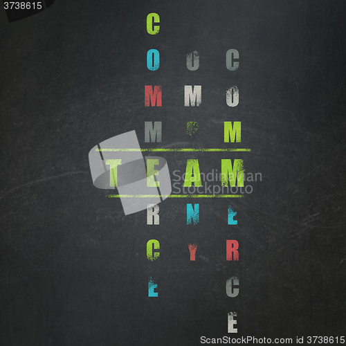 Image of Finance concept: Team in Crossword Puzzle