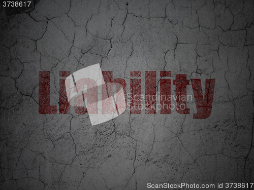 Image of Insurance concept: Liability on grunge wall background