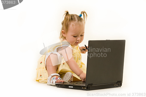 Image of Baby on laptop