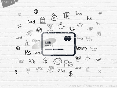 Image of Banking concept: Credit Card on wall background