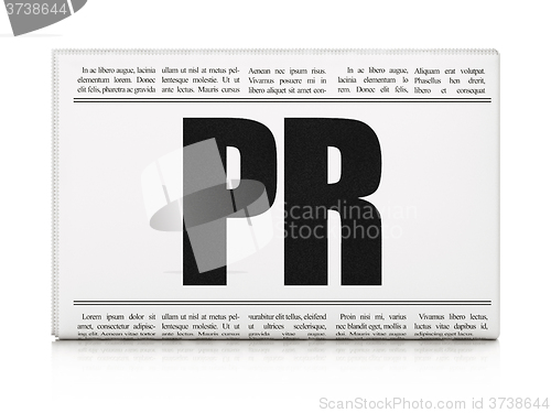 Image of Marketing concept: newspaper headline PR