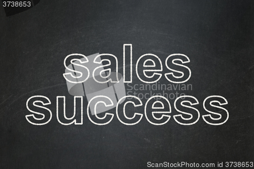 Image of Advertising concept: Sales Success on chalkboard background