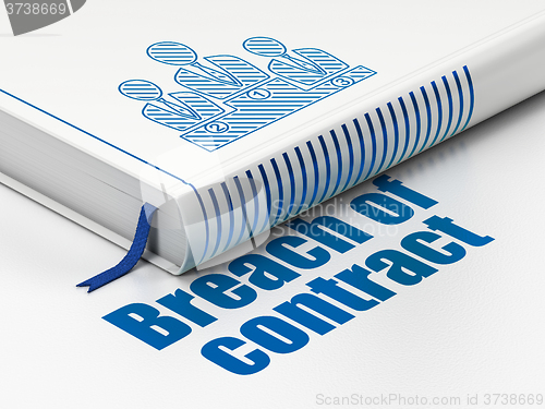 Image of Law concept: book Business Team, Breach Of Contract on white background
