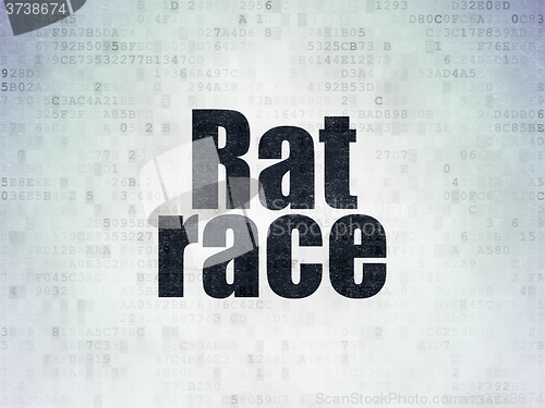 Image of Political concept: Rat Race on Digital Paper background