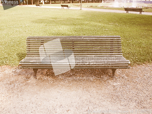 Image of  Wooden bench vintage