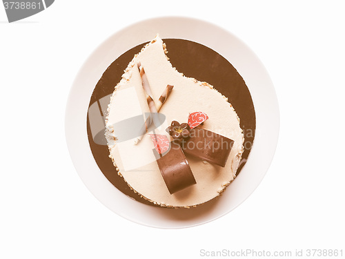 Image of Retro looking Ice cream cake isolated