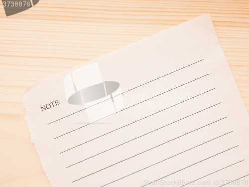 Image of  Blank note book page vintage