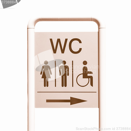 Image of  Toilet sign vintage