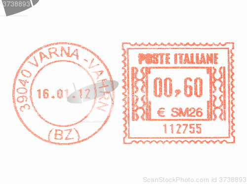 Image of  Postage meter stamp vintage
