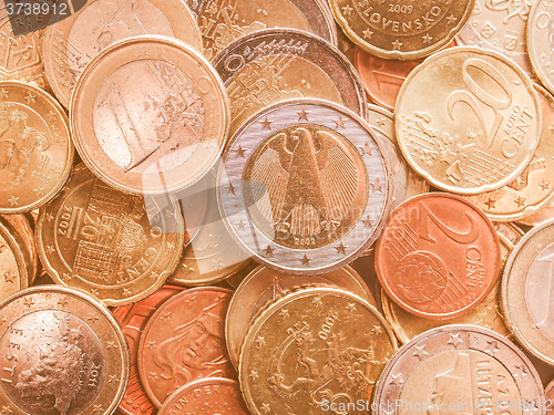 Image of  Euro coins vintage