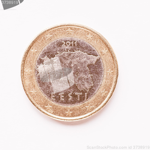 Image of  Estonian 1 Euro coin vintage