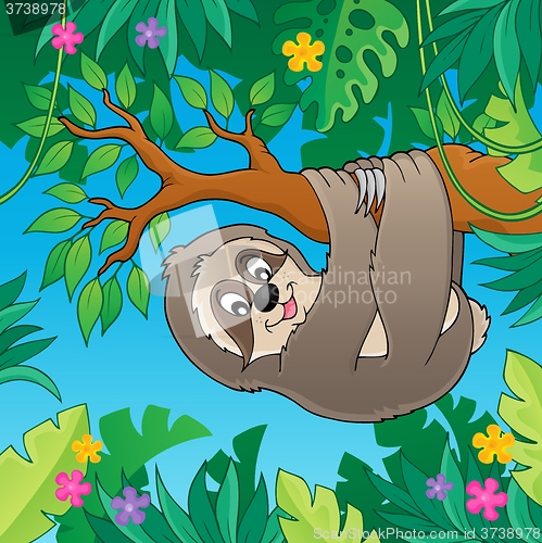 Image of Sloth on branch theme image 2