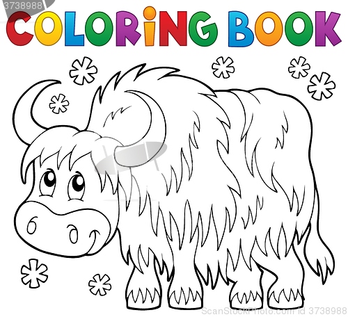 Image of Coloring book yak theme 1