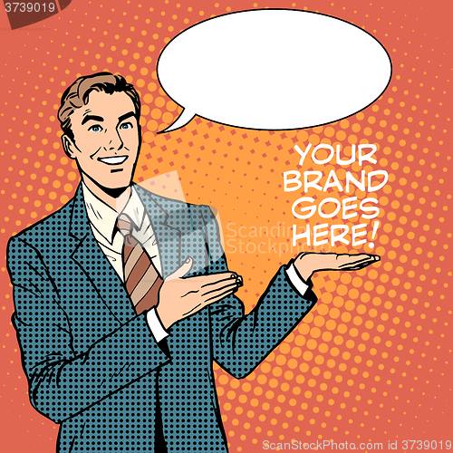 Image of Businessman advertise your brand goes here