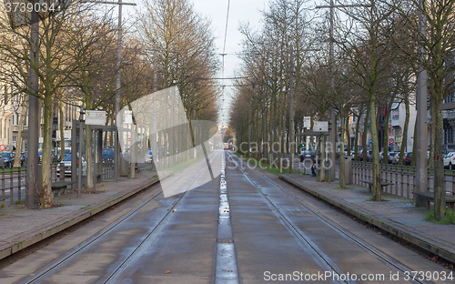 Image of ANTWERP, BELGIUM - DECEMBER 23, 2015: Public transport in Antwer