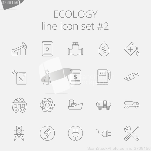 Image of Ecology icon set.