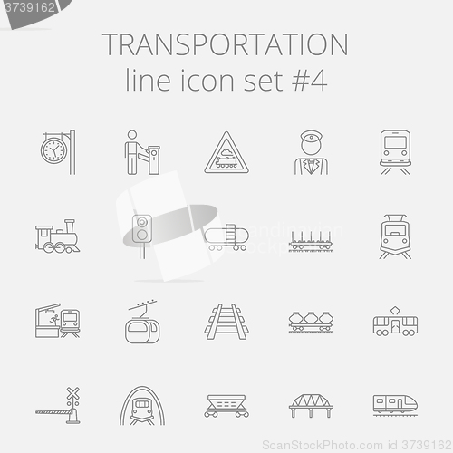 Image of Transportation icon set.