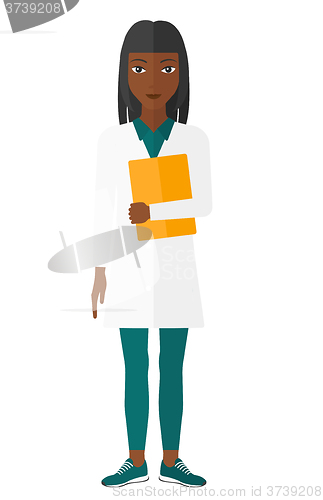 Image of Doctor holding file.