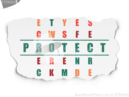 Image of Privacy concept: Protect in Crossword Puzzle