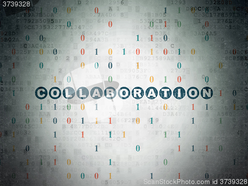 Image of Business concept: Collaboration on Digital Paper background