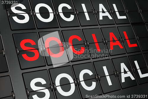 Image of Political concept: Social Equality on airport board background