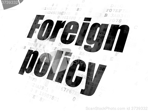 Image of Politics concept: Foreign Policy on Digital background