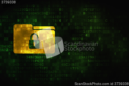 Image of Finance concept: Folder With Lock on digital background