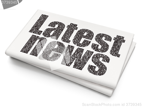 Image of News concept: Latest News on Blank Newspaper background