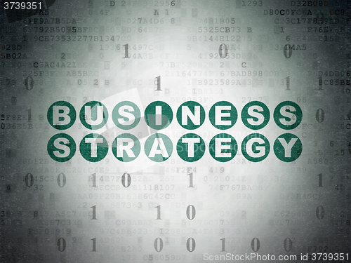 Image of Business concept: Business Strategy on Digital Paper background