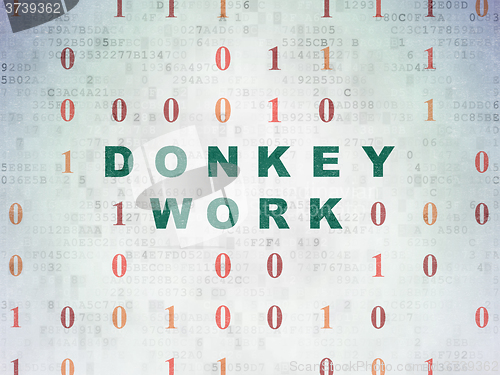Image of Business concept: Donkey Work on Digital Paper background