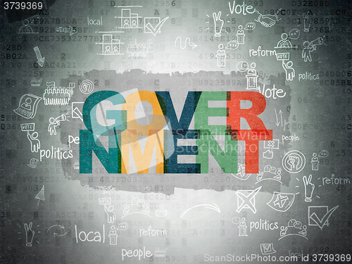 Image of Political concept: Government on Digital Paper background