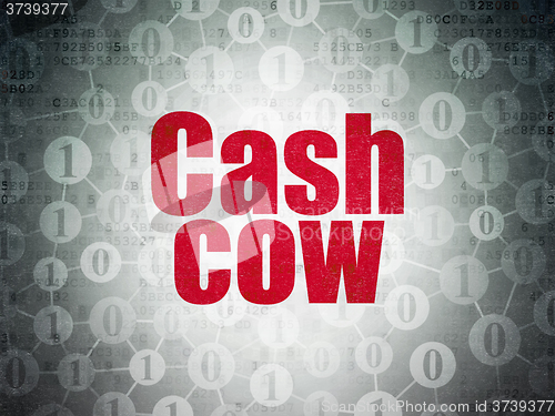 Image of Finance concept: Cash Cow on Digital Paper background