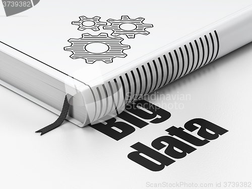 Image of Information concept: book Gears, Big Data on white background