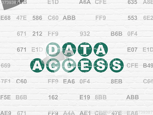 Image of Data concept: Data Access on wall background